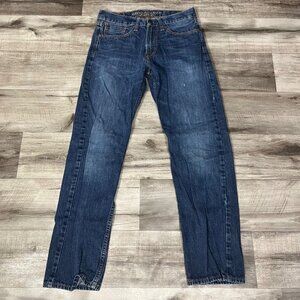American Eagle Relaxed Straight Leg Mid Rise Denim Jeans Blue Men’s Size 29 x 32